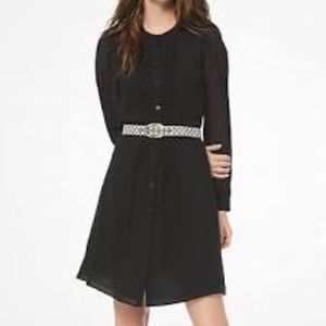 NWT MICHAEL KORS SHIRTDRESS BLACK SIZE XS